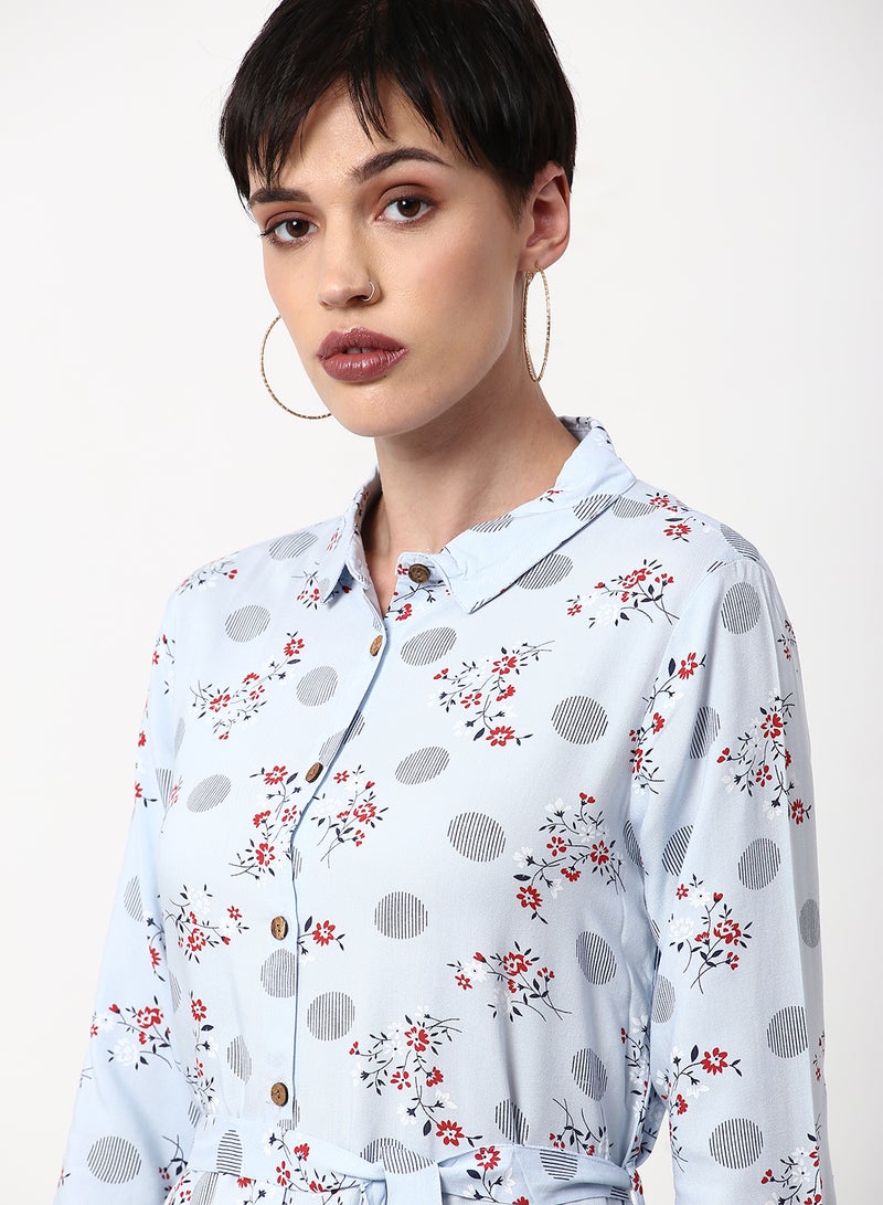 ABOF - Regular Fit Casual Dress Light Blue - Image 1