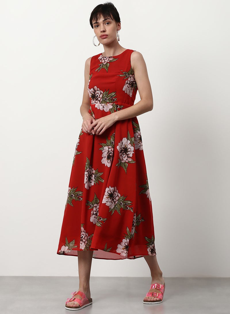 ABOF - Regular Fit Casual Dress Red - Image 1