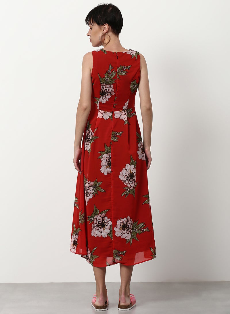 ABOF - Regular Fit Casual Dress Red - Image 1