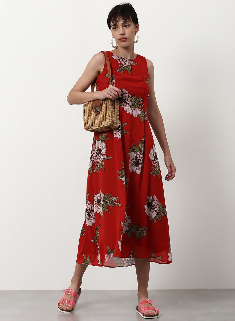 ABOF - Regular Fit Casual Dress Red - Image 1
