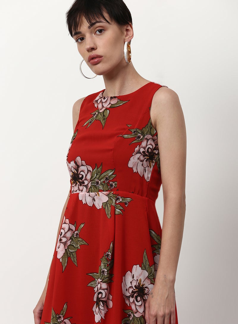 ABOF - Regular Fit Casual Dress Red - Image 1