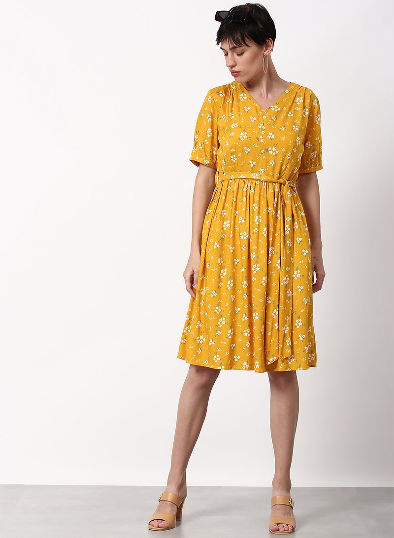 ABOF - Loose Fit Casual Dress Yellow - Image 1