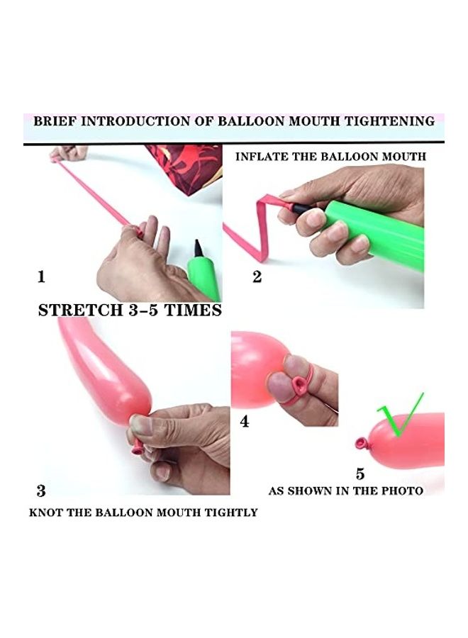 100-Piece 260 Long Balloons Kit With Pump