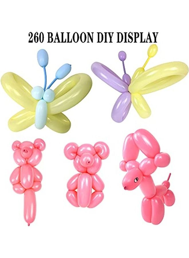 100-Piece 260 Long Balloons Kit With Pump