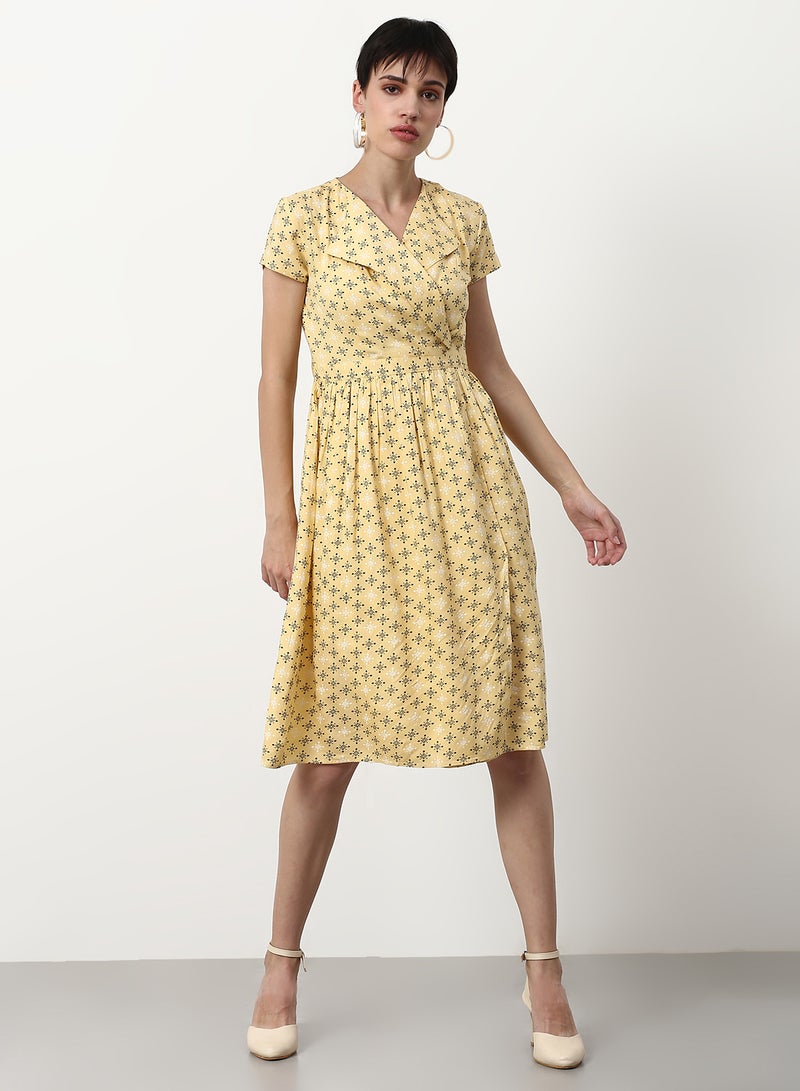 ABOF Regular Fit Casual Dress Yellow - Image 1