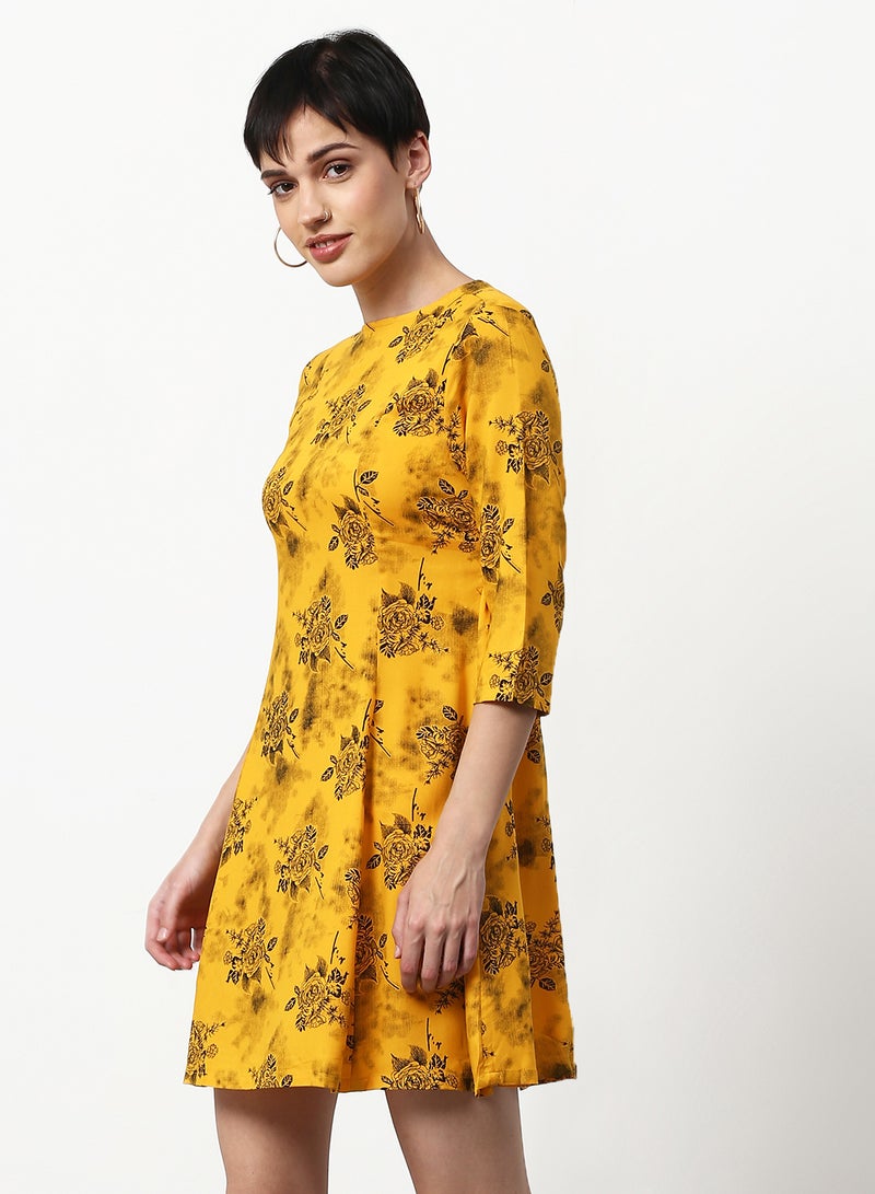 ABOF Regular Fit Casual Dress Yellow  - Image 1