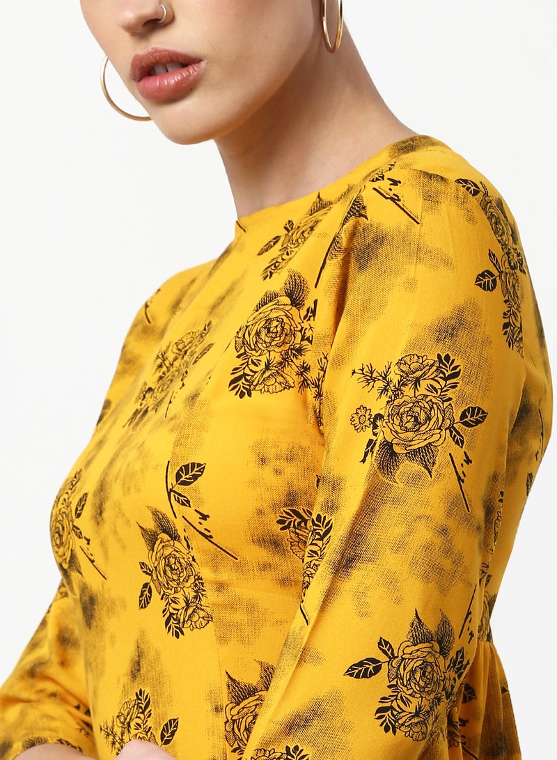 ABOF Regular Fit Casual Dress Yellow  - Image 4
