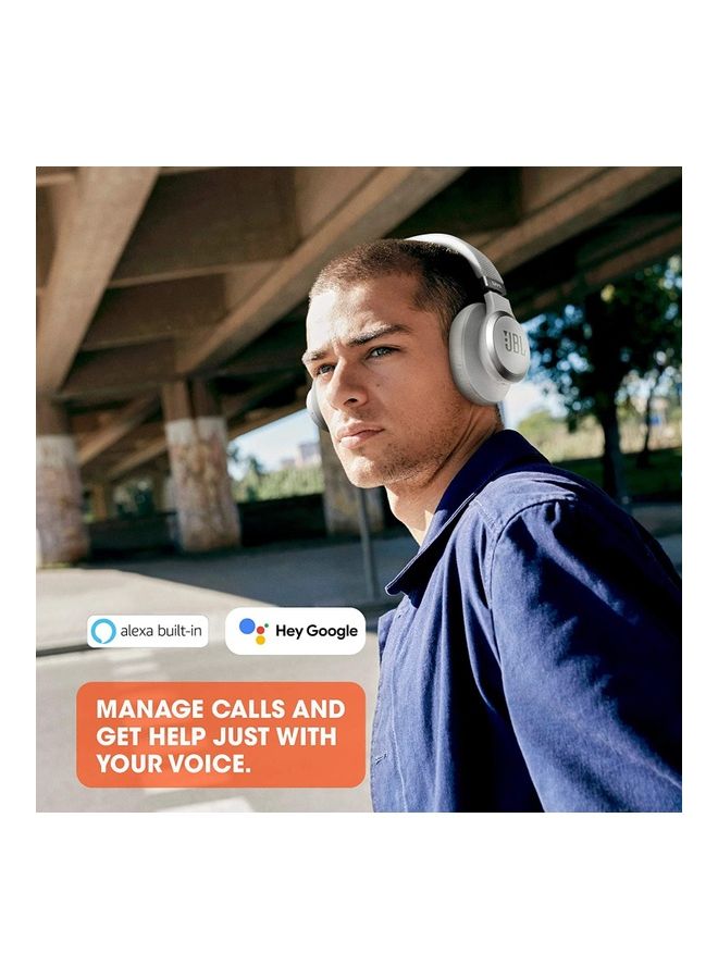 JBL Live 660NC Wireless Over-Ear Noise Cancelling Headphones White - Image 5