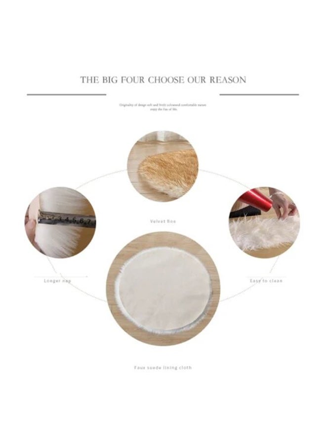 سجادة غرفة نوم داخلية مزينة بالريش ناعمة مضادة للانزلاق بتصميم عصري فاخر على شكل قلب وردي 40x50سم - Image 5