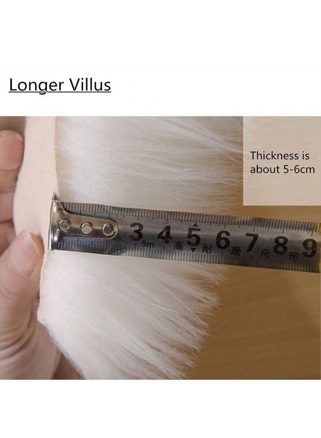 سجادة غرفة نوم داخلية مزينة بالريش ناعمة مضادة للانزلاق بتصميم عصري فاخر على شكل قلب وردي 40x50سم - Image 4