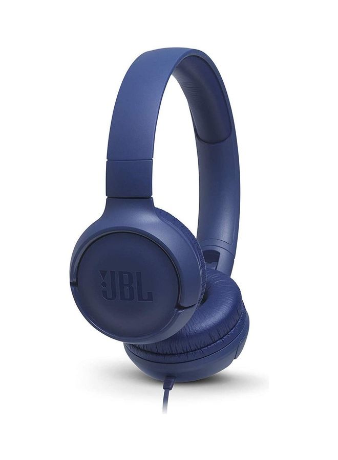 JBL JBL Tune 500 On-Ear Wired Headphones Blue - Image 1