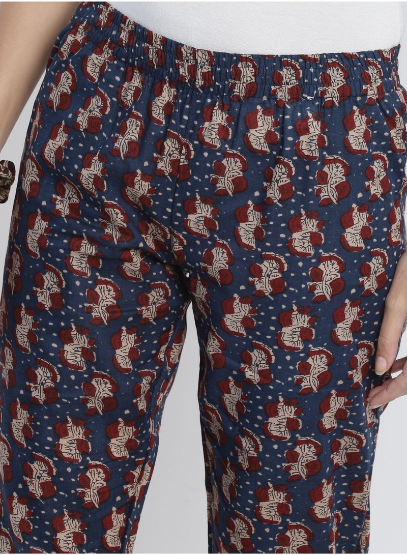 Aila - Casual Comfortable Relaxed Fit Three-Quarter Pyjamas With A Matching Scrunchie Multicolour - Image 1