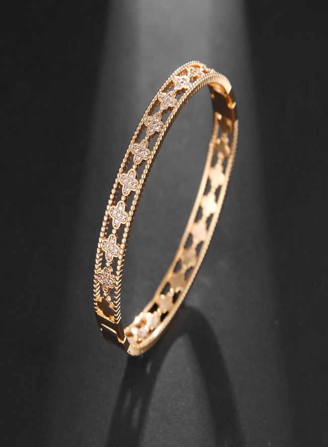 سوار على شكل زهرة البرسيم من الزركون - Image 4