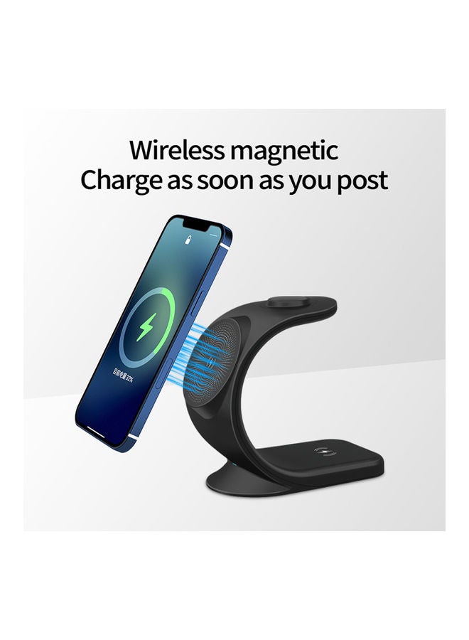 Arabest 3-In-1 Magnetic Wireless Charger Stand white - Image 4