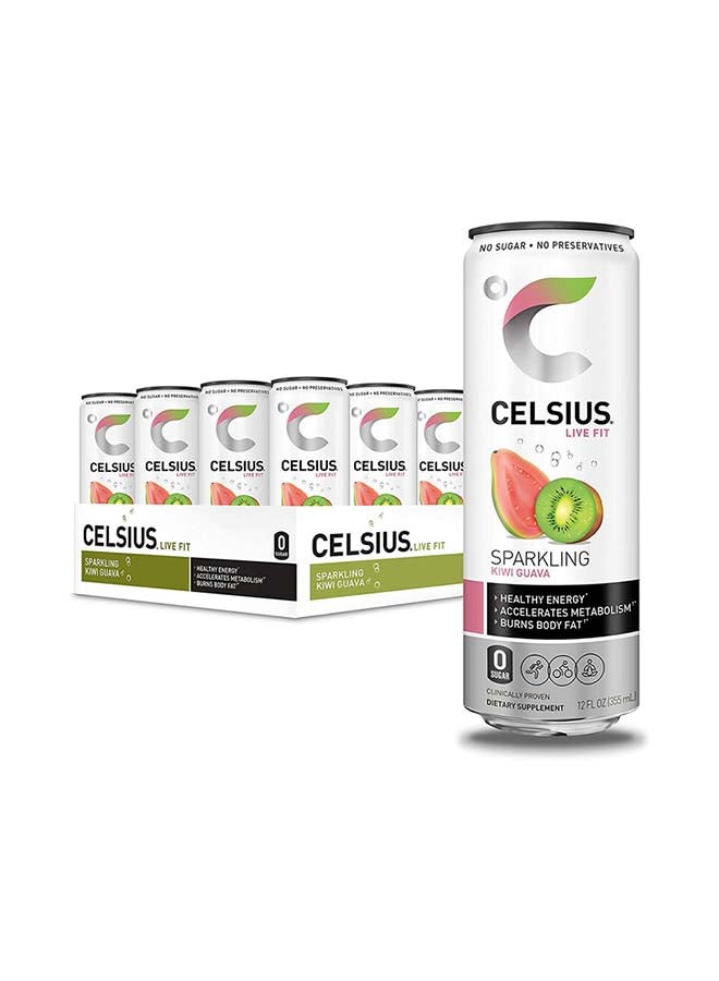 Celsius - Celsius Sparkling Kiwi Guava Essential Energy Drink 12 Fl Oz 355mL (Pack of 12) - Image 1