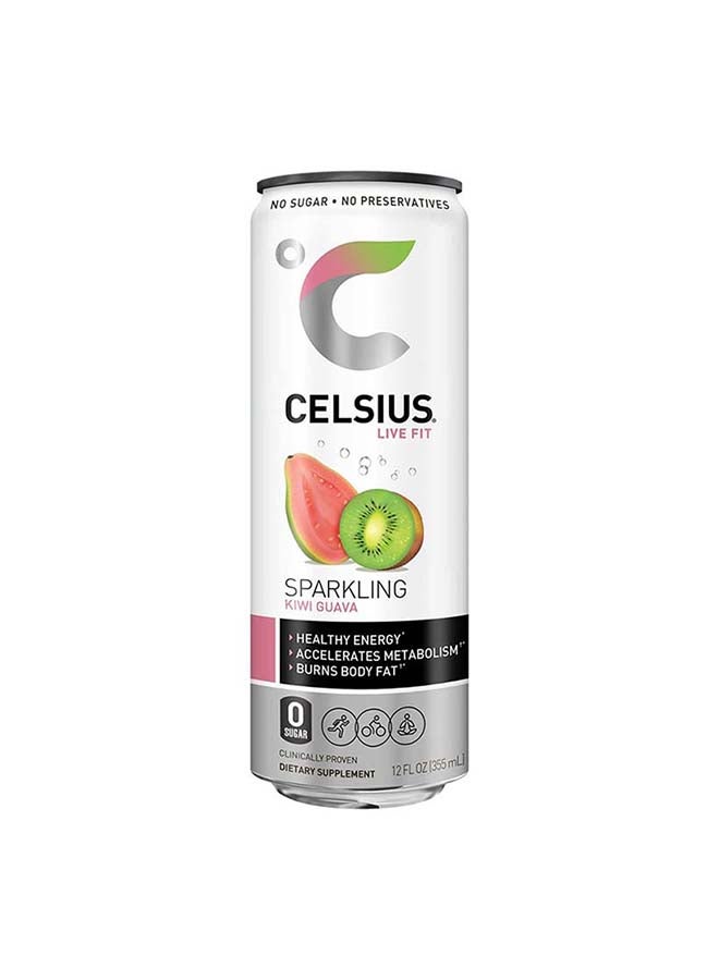 Celsius - Celsius Sparkling Kiwi Guava Essential Energy Drink 12 Fl Oz 355mL (Pack of 12) - Image 1
