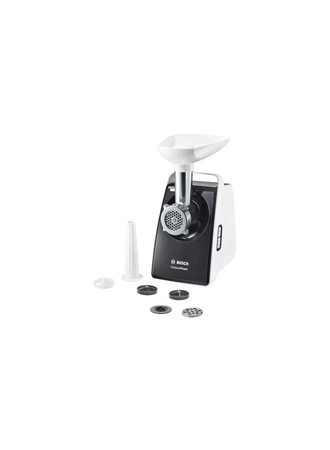 BOSCH Compact Power Plastic 2 Blades Electric Meat Mincer 1600 W MFW3612A Silver/Black  - Image 4