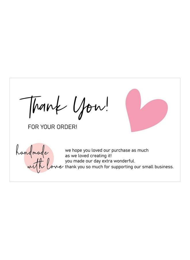 EHOME 30-Piece Handmade Thank You Card For Supporting Business Package Decoration With Love For Charitable - Image 1