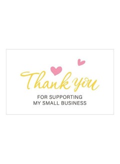 مجموعة بطاقات مصنوعة يدويا تحمل عبارة Thank You" من 30 قطعة لدعم ديكور مجموعة الأعمال مع عبارة "Love for Charitive"
