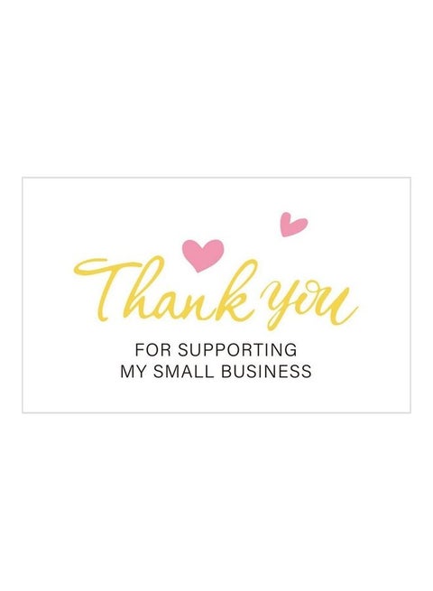 مجموعة بطاقات مصنوعة يدويا تحمل عبارة Thank You" من 30 قطعة لدعم ديكور مجموعة الأعمال مع عبارة "Love for Charitive"