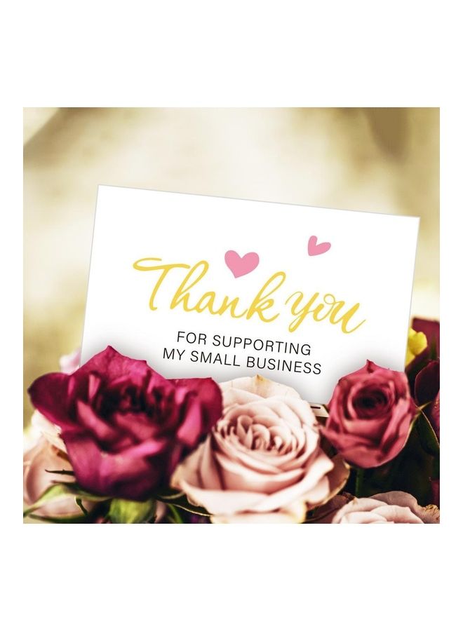 إيهوم - مجموعة بطاقات مصنوعة يدويا تحمل عبارة Thank You" من 30 قطعة لدعم ديكور مجموعة الأعمال مع عبارة "Love for Charitive" - Image 1