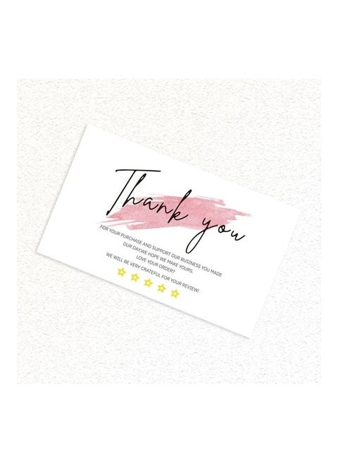 مجموعة بطاقات أعمال صغيرة مطبوعة بعبارة Thank You" من 10 قطع"