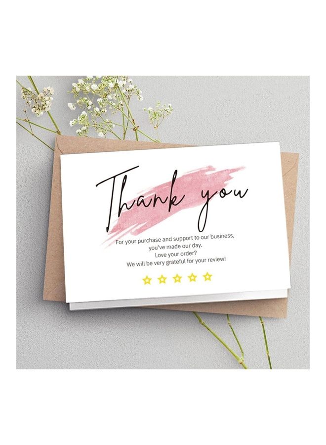 مجموعة بطاقات أعمال صغيرة مطبوعة بعبارة Thank You" من 10 قطع"