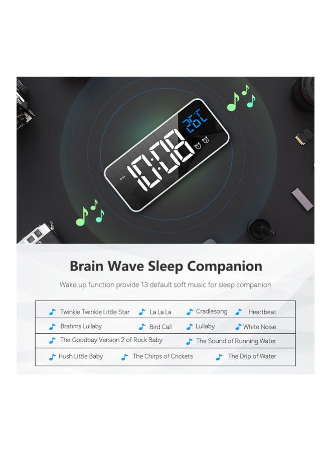 Generic LED Digital Alarm Clock White  - Image 4