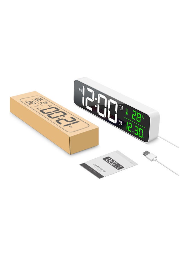 LED Digital Alarm Clock White - Image 4
