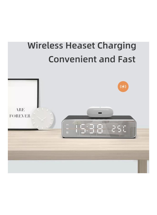 Digital Alarm Clock With Led Mirror Screen Black - Image 2