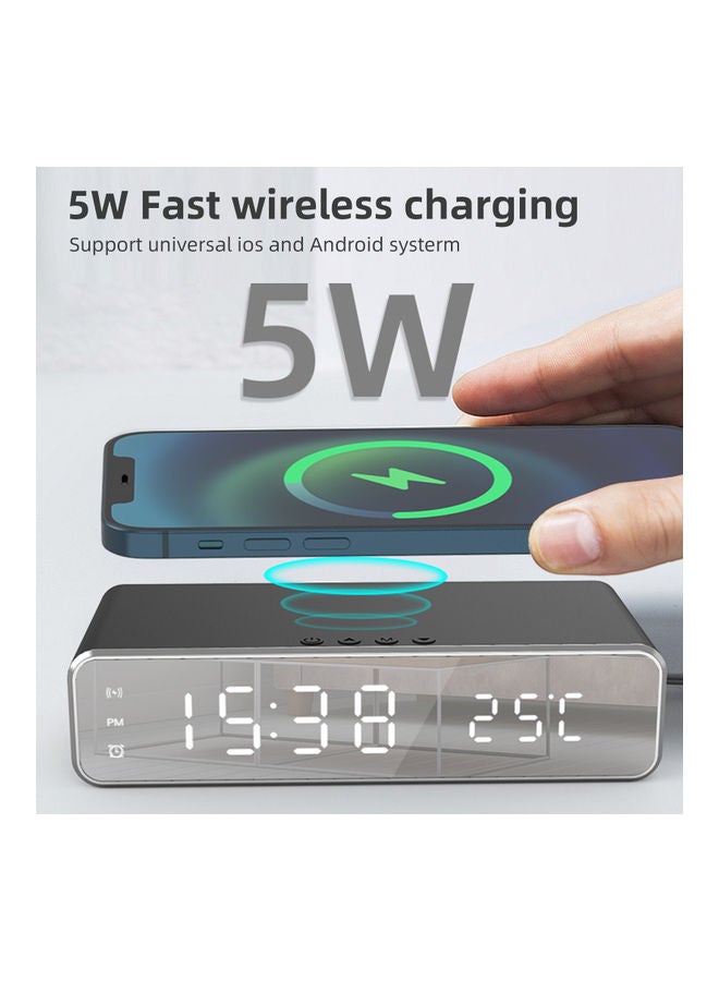 Digital Alarm Clock With Led Mirror Screen Black - Image 3