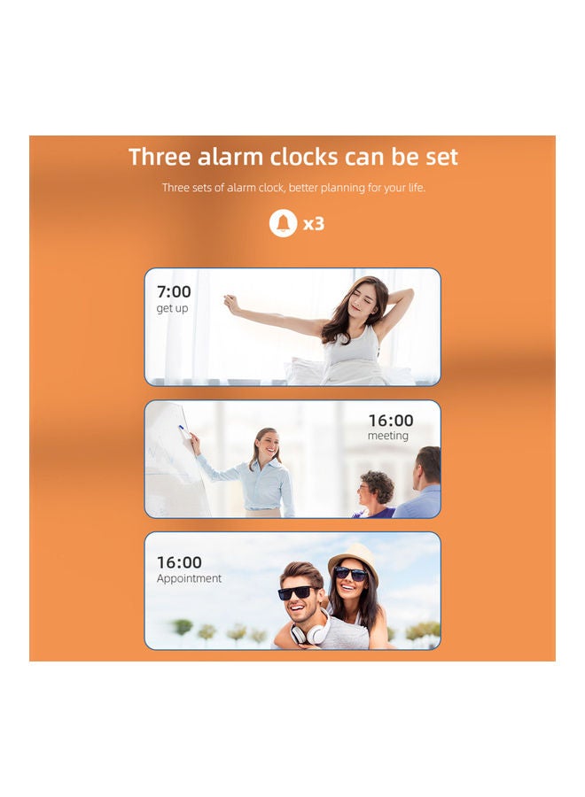 Digital Alarm Clock With Led Mirror Screen Black - Image 5