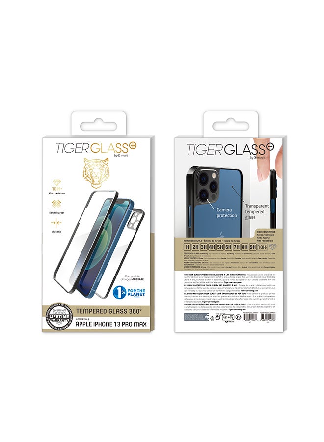 Muvit Tiger Glass Plus Case 360 TPG For iPhone 13 Pro Max Clear - Image 2