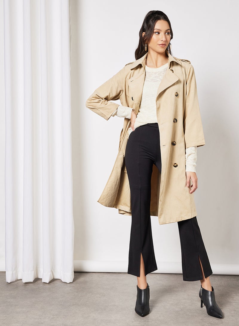 Belted Longline Coat Beige - v1637135456/N48068049V_2