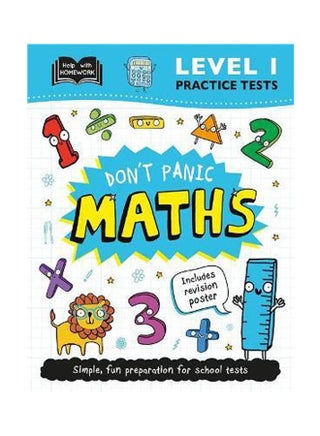 Level 1 Practice Tests: Don'T Panic Maths paperback english - 2020 - v1637136557/N51898643A_1