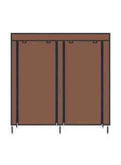 ALMUFARREJ 12-Shelves Multipurpose Adjustable Collapsible Shoe Rack Brown 120x118x30cm  - Image 4