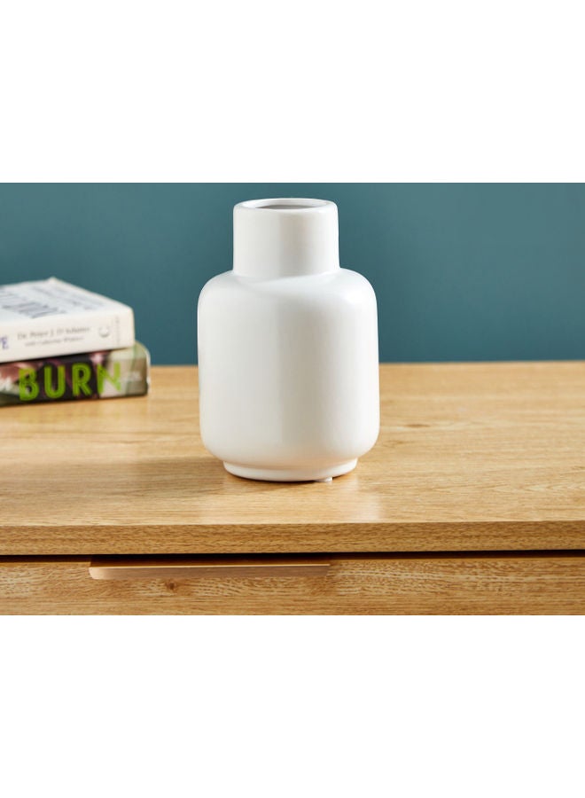 Home Box Large Pot Vase White 14.5 x 10cm - Image 3