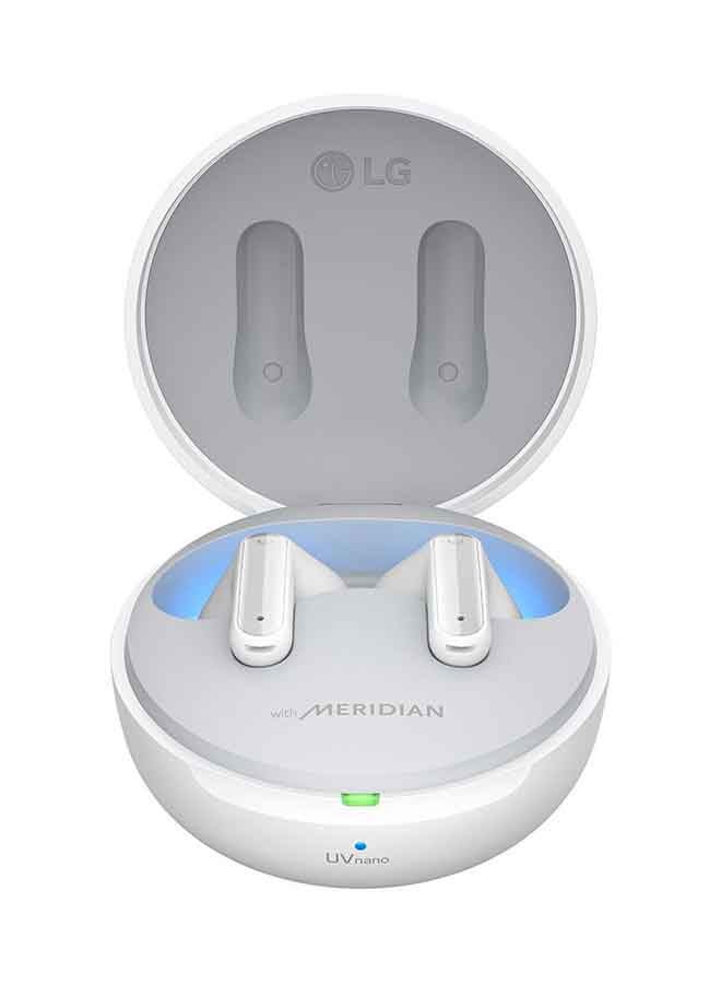 In-Ear True Wireless Bluetooth UV Nano Earbuds With Enhanced Active Noise Cancellation White