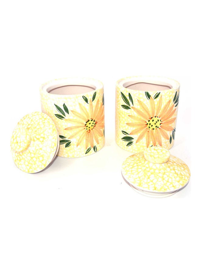 2-Piece Fruits Decor Canister Set Multicolour 28x16x19cm  - Image 1