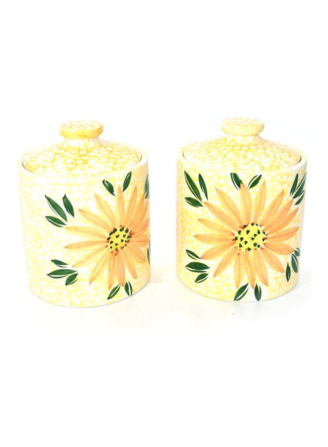 2-Piece Fruits Decor Canister Set Multicolour 28x16x19cm  - Image 2