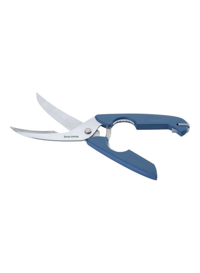 تسكوما مقص دجاج فضي / أزرق 25سم