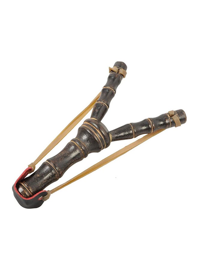 Bluelans - Wooden Slingshot Catapult Hand Made Classic Bamboo Style Traditional Toy For Kids 19.5x10cm - Image 1