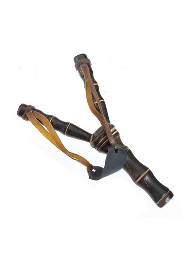 Bluelans - Wooden Slingshot Catapult Hand Made Classic Bamboo Style Traditional Toy For Kids 19.5x10cm - Image 1