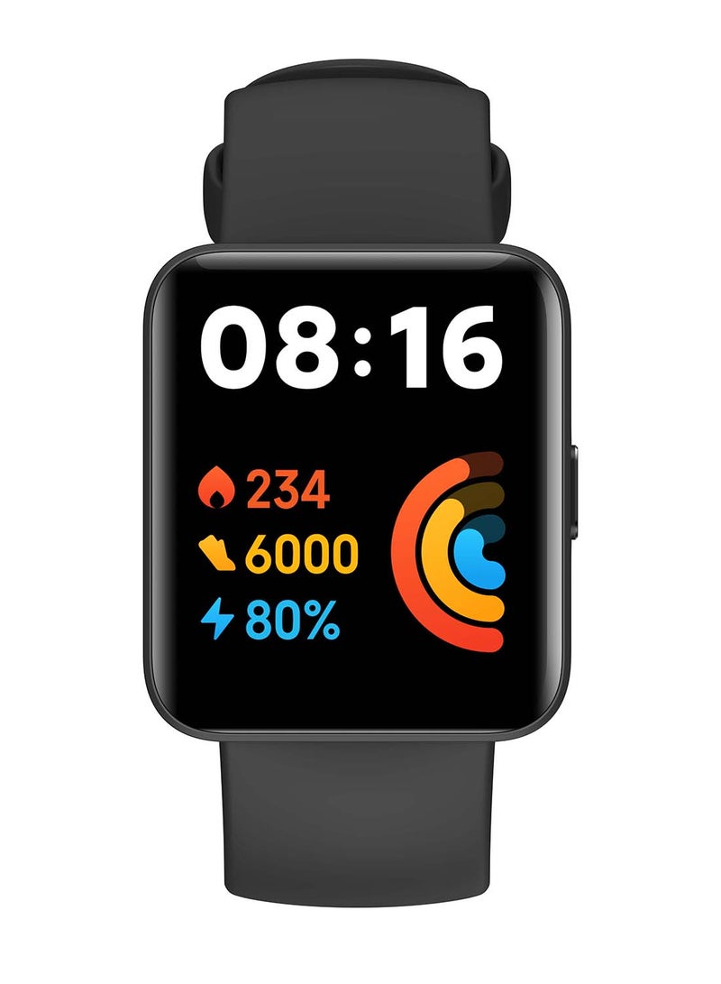 شاومي - ساعة Redmi Watch 2 Lite مقاومة للماء 5ATM، نظام تحديد المواقع GPS 5ATM مقاومة للماء، عمر بطارية 10 أيام، نظام تحديد المواقع GPS، الخطوات، مراقبة النوم ومعدل ضربات القلب باللون الأسود أسود - Image 1