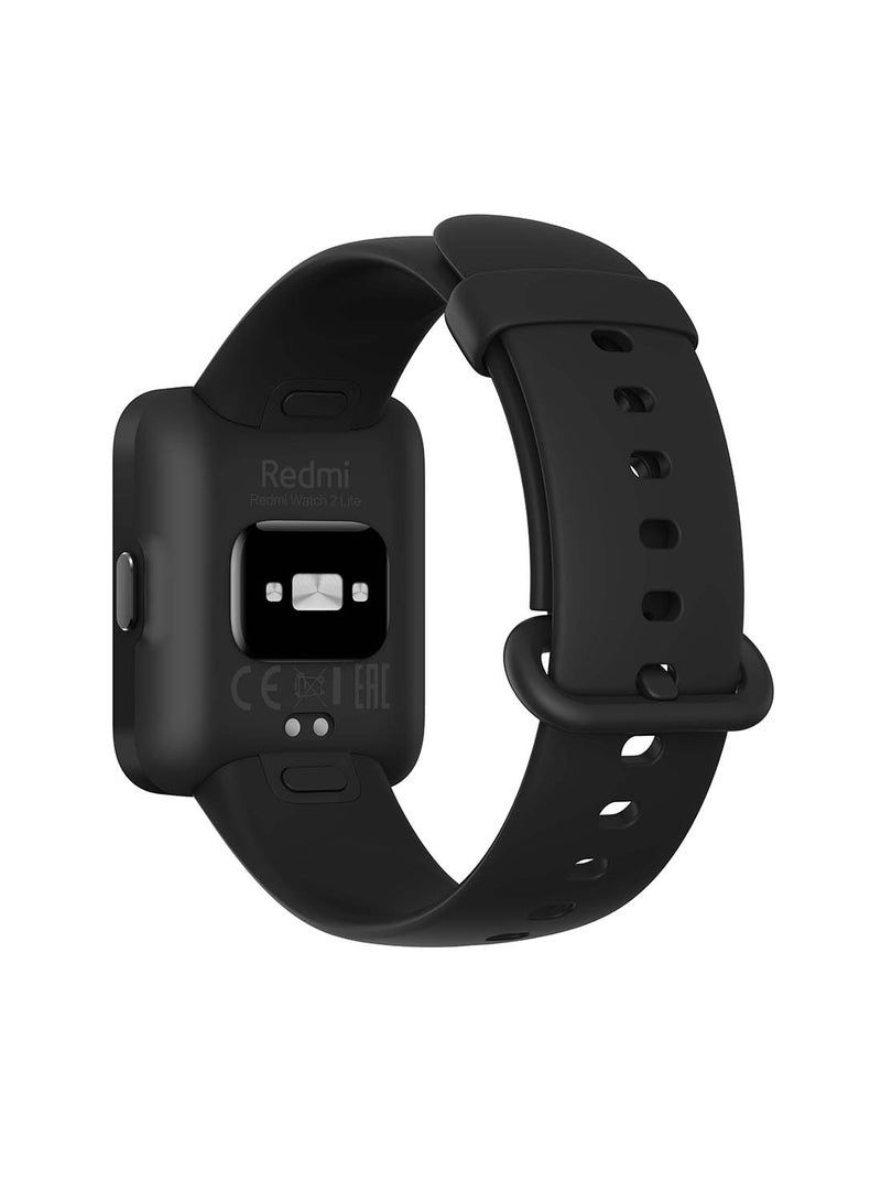 شاومي - ساعة Redmi Watch 2 Lite مقاومة للماء 5ATM، نظام تحديد المواقع GPS 5ATM مقاومة للماء، عمر بطارية 10 أيام، نظام تحديد المواقع GPS، الخطوات، مراقبة النوم ومعدل ضربات القلب باللون الأسود أسود - Image 1