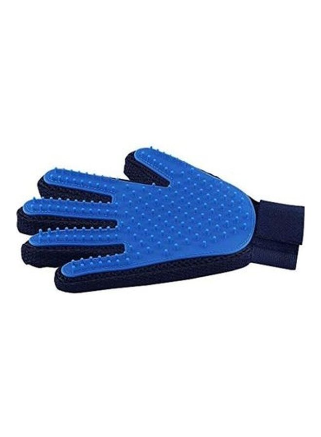 فرشاة على شكل قفاز للحيوانات الأليفة أزرق/أسود - Image 1