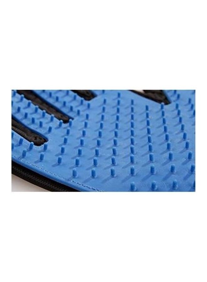 فرشاة على شكل قفاز للحيوانات الأليفة أسود/أزرق - Image 3