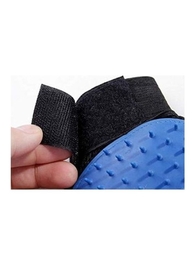 فرشاة على شكل قفاز للحيوانات الأليفة أسود/أزرق - Image 4