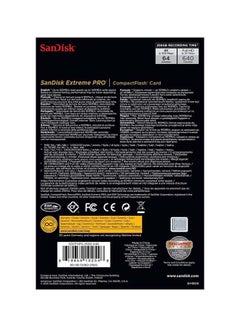 Sandisk 256 GB Extreme PRO Read Speed 160 MBps Write Speed 90 MBps VPG 65, UDMA 7, SDCFXPS-256G-X46 256 GB  - Image 4