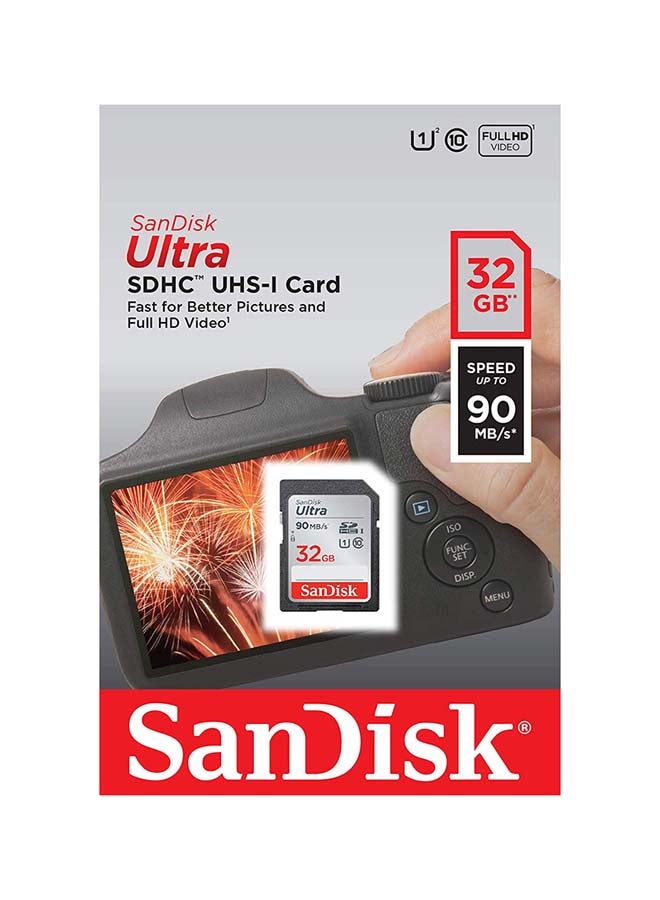 Sandisk - Ultra Class 10 SDHC UHS-I Memory Card Upto 90MB/s - Image 1